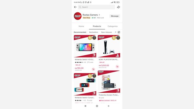 This image shows a TikTok Shop for business.