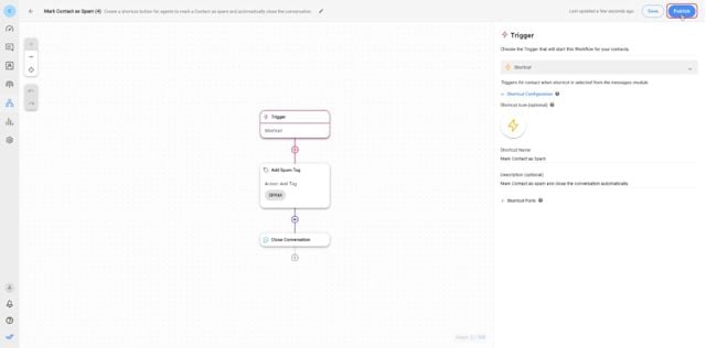 Mark a customer as spam on respond.io: Step 5