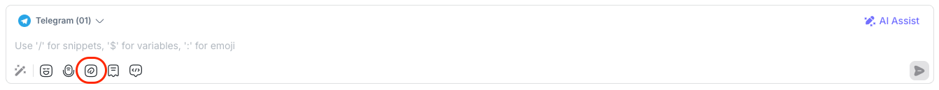 The File button in message composer