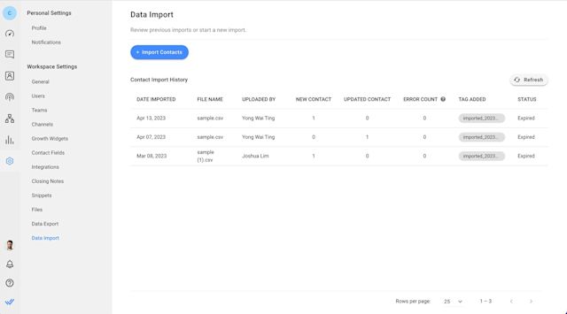 This image shows how to use respond.io for WhatsApp broadcast newsletter. Before sending a WhatsApp business newsletter, you’ll need to determine the audience that’s going to receive it. Start by creating a segment from your existing contact list using filters or importing a contact list to respond.io.