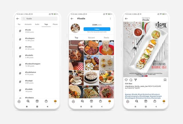 Image showing how to increase Instagram post visibility: Use hashtags on Instagram posts.