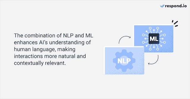 The combination of NLP and ML enhances AI's understanding of human language, making interactions more natural and contextually relevant
