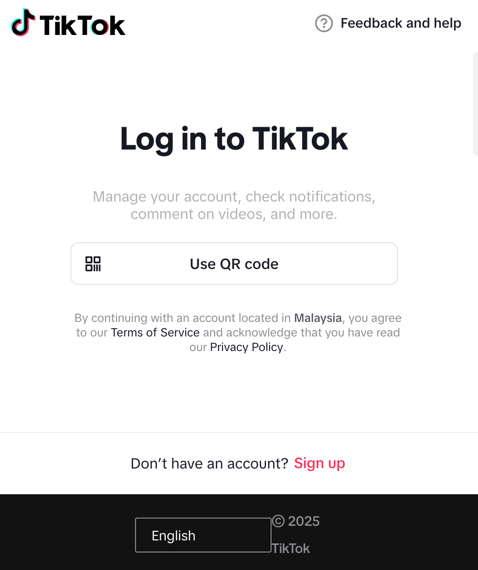 An image showing the process of connecting a TikTok account to respond.io