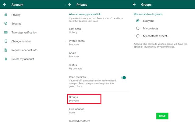 This is a picture of how to Change Privacy Settings.