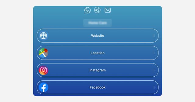 Image of a TikTok secret: screenshot of a link in bio that allows customers to contact you through any channel