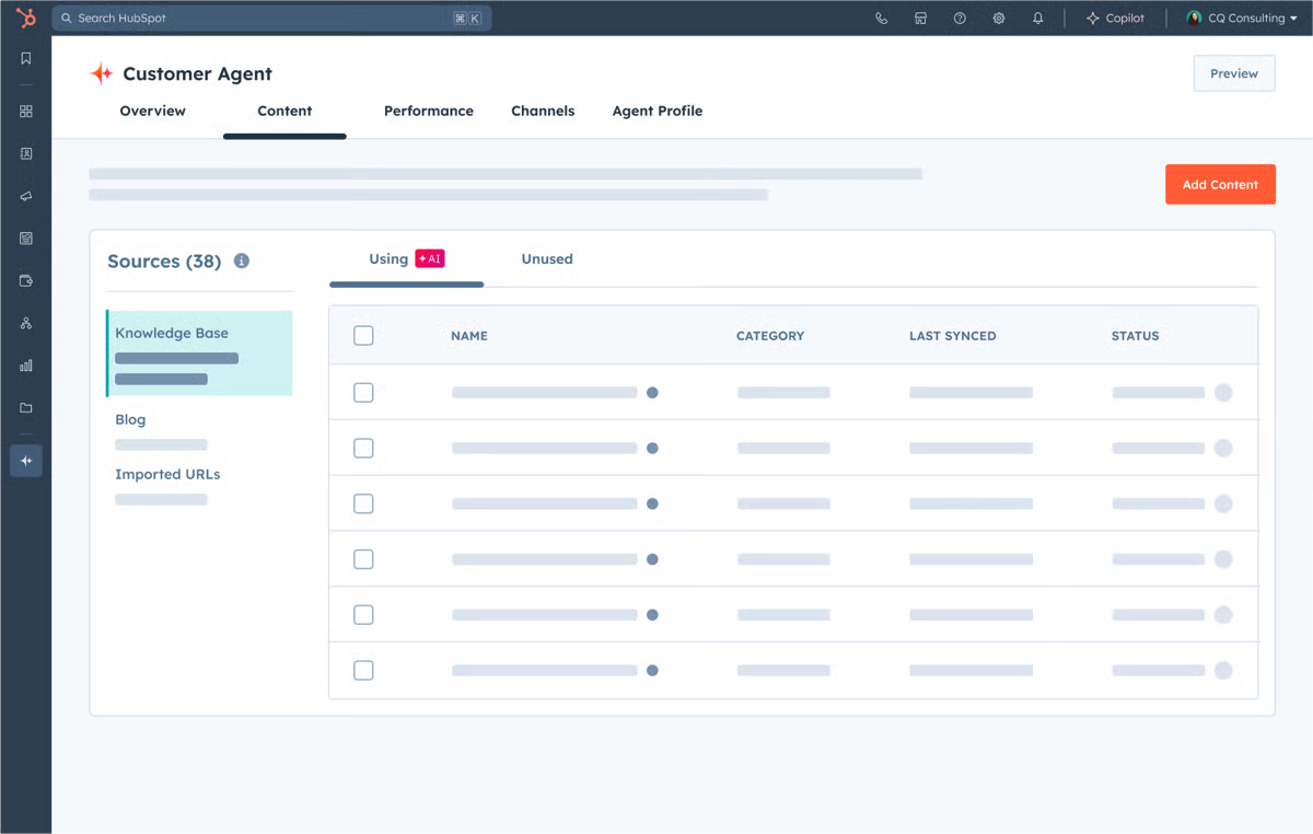 Image depicting the user interface of Hubspot Service Hub
