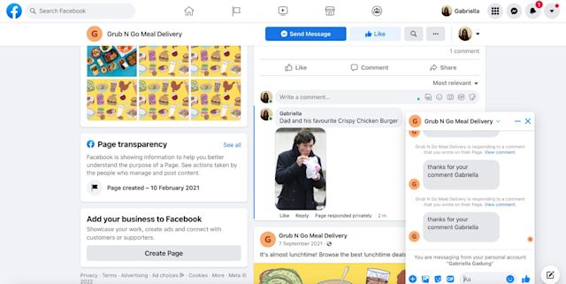 Facebook Messenger Customer Service: Example of respond.io Facebook Comment Autoresponder. Once a customer leaves a comment on your post, an automatic reply will be sent to their inbox immediately. If they reply to your direct message, you can add them to your contacts list for broadcasting and marketing purposes in the future.