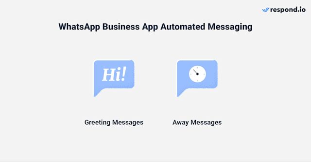 automated messages on the app - greeting and away