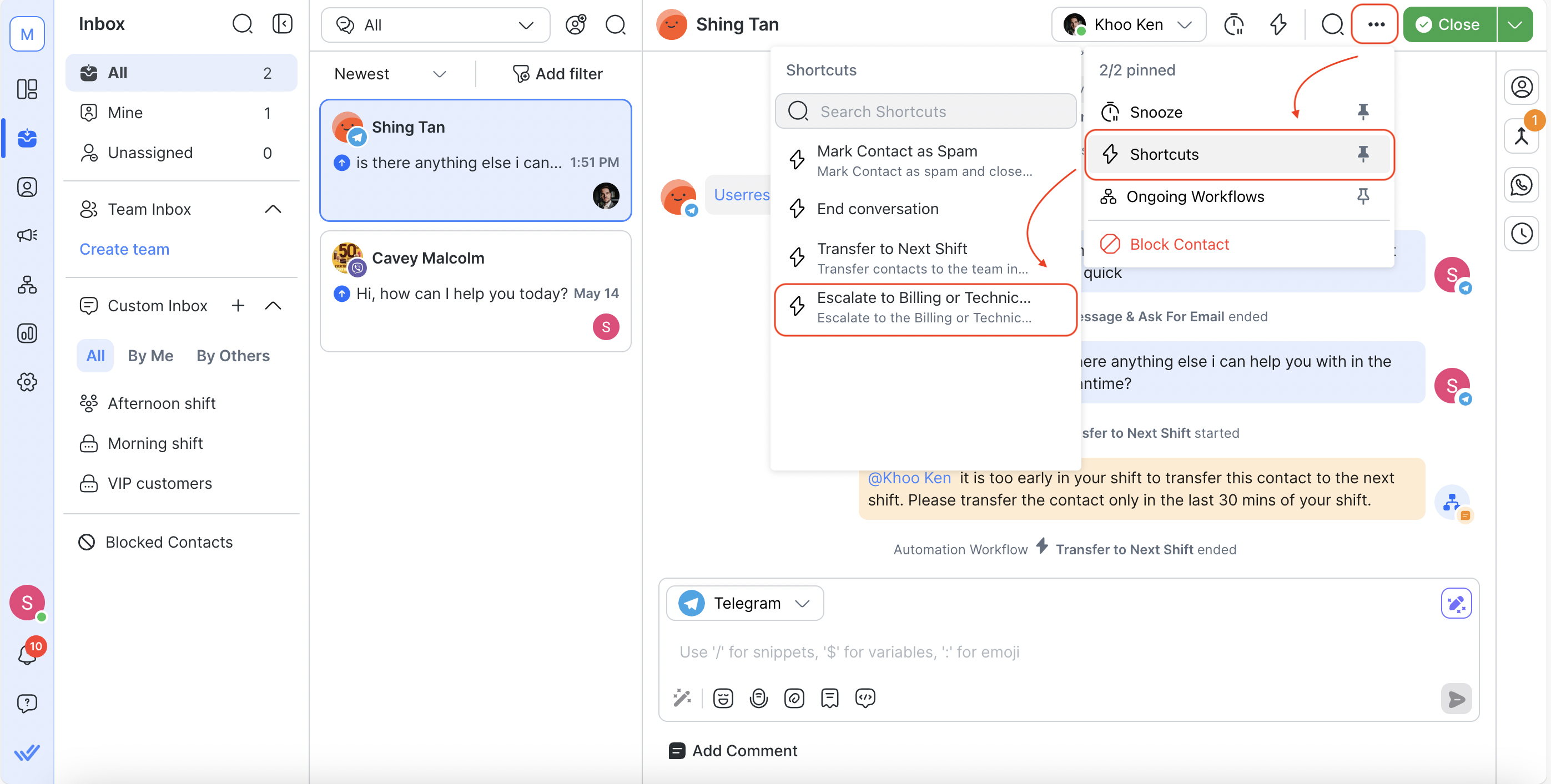 Uno screenshot che mostra il flusso dei collegamenti per semplificare i processi complessi