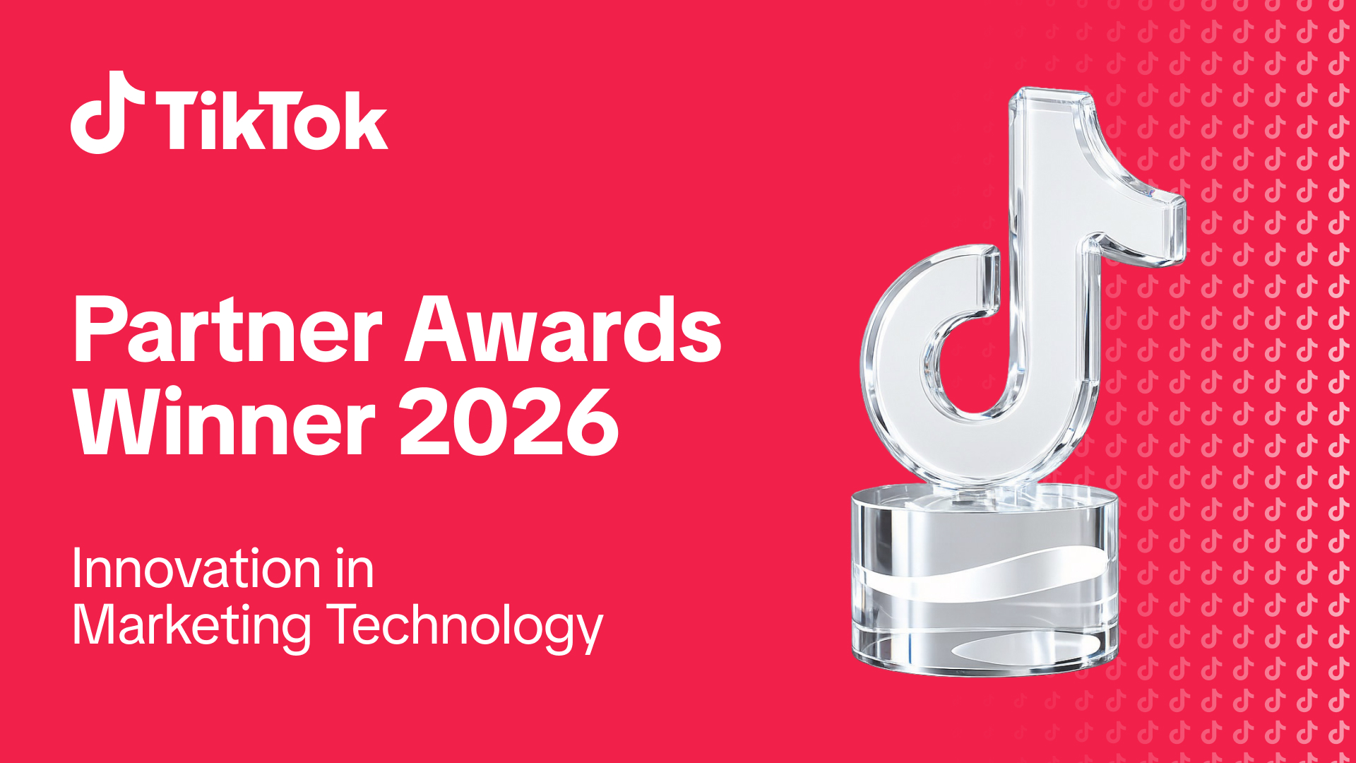TikTok Partner Awards Winner 2026 graphic featuring the Innovation in Marketing Technology category. The award recognizes Respond.io as a TikTok Marketing Partner helping businesses convert TikTok engagement into customer conversations and measurable revenue.