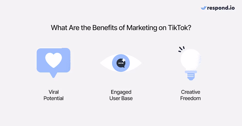 Una imagen que muestra los beneficios del marketing en TikTok