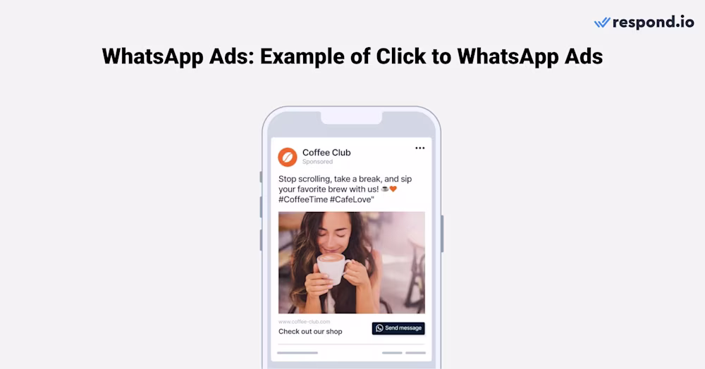 Anúncios do WhatsApp são anúncios no Facebook e no Instagram com um botão Enviar mensagem que direciona os potenciais clientes para conversar com um negócio no WhatsApp. Note que não são anúncios no WhatsApp, já que o Meta não permitiu publicidade no WhatsApp. Os anúncios que direcionam para o WhatsApp podem ser exibidos em vários locais do Facebook e Instagram, incluindo Stories do Facebook, Feed de Notícias, Marketplace, Vídeo Feeds, Coluna da Direita, Caixa de Entrada do Messenger, Feed do Instagram e Stories do Instagram.