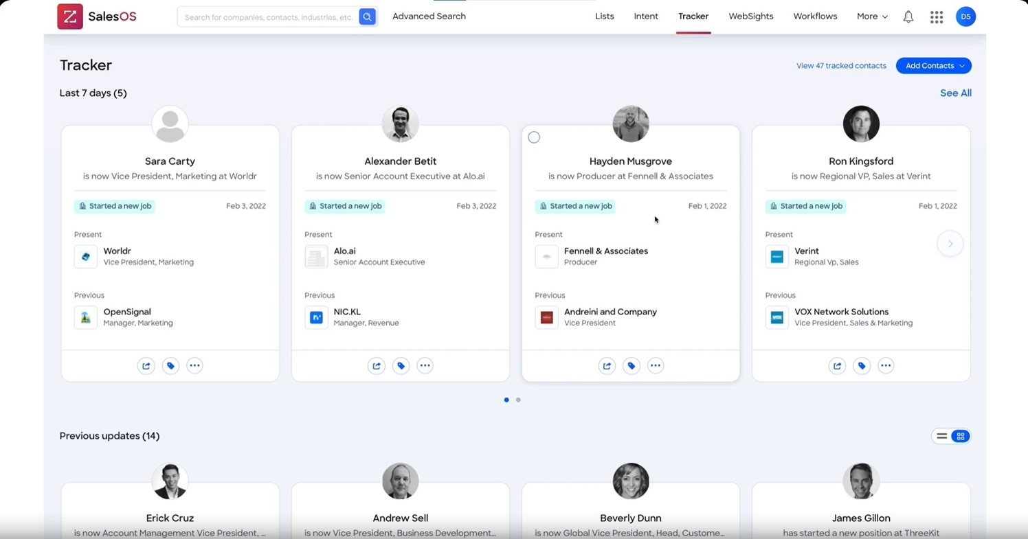 Immagine che mostra l'interfaccia di Zoominfo.