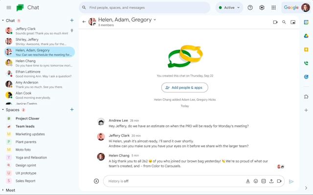 Image showing instant messenger software for business Google Chat