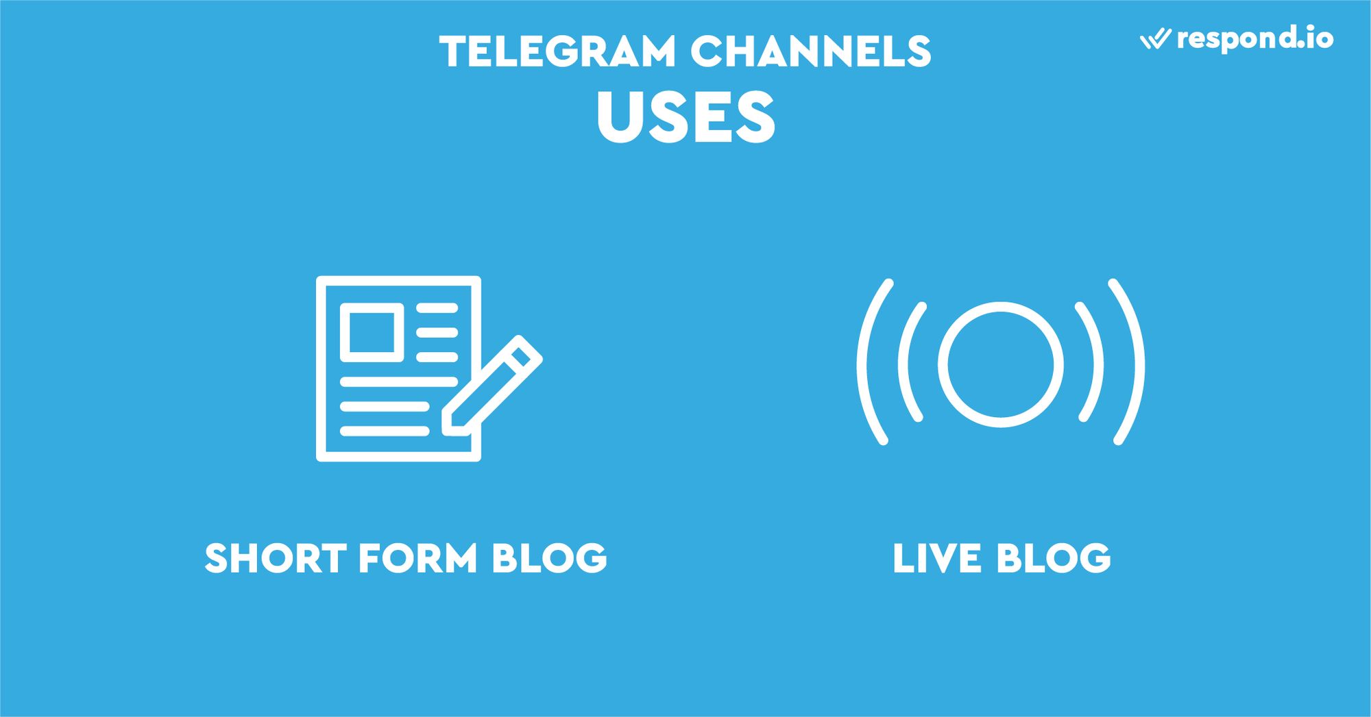 Questa è una foto che mostra gli usi per i Canali Telegram. Poiché i Canali Telegram sono così unici, è difficile pensare a casi d'uso specifici. Quando si pensa ai Canali Telegram, si può pensare a loro come un blog di forma breve o come un blog dal vivo. Telegram Canali funzionano anche molto bene come un blog dal vivo.