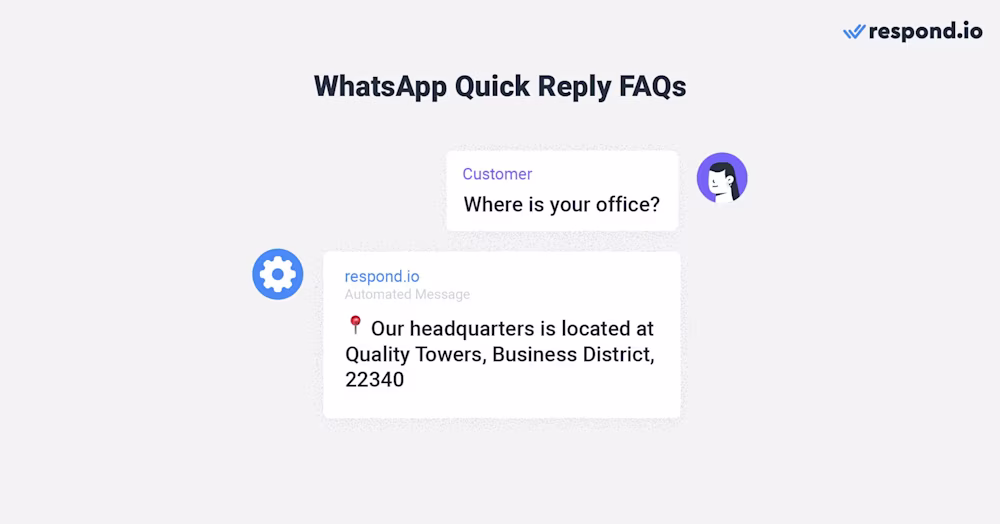 an image showing an example of an FAQ message