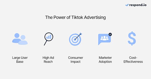 Icons depicting TikTok usage statistics to TikTok demographics to TikTok's user growth amongst other TikTok insights.