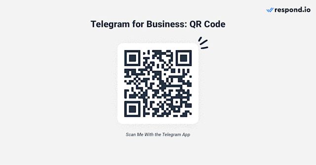 Esta é uma imagem no guia do Telegram mostrando como os Códigos QR são outra opção para conduzir o tráfego para sua conta. Ao contrário dos links, eles podem ser usados em locais offline como lojas físicas. Como links de chat, códigos QR só funcionarão com o app instalado, então adicione um logotipo do Telegram acima do código QR.