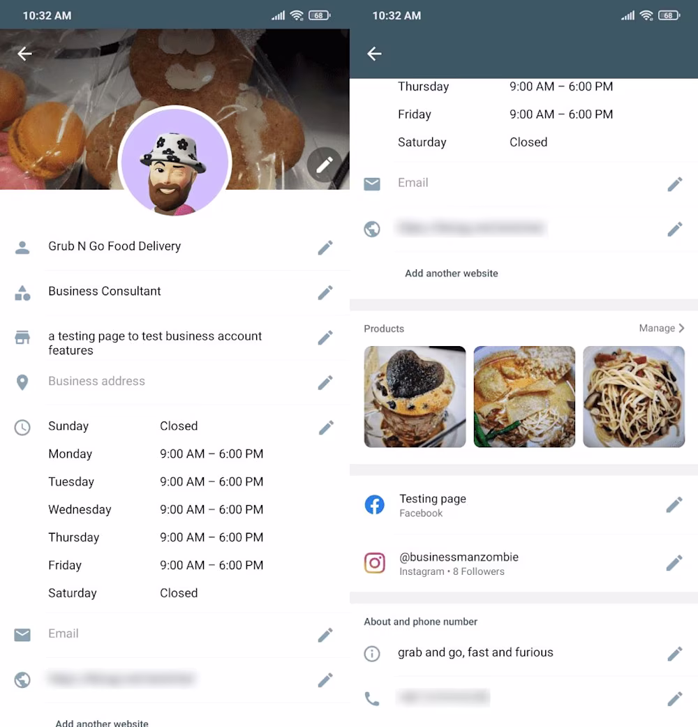 صورة لملف تعريف تطبيق WhatsApp