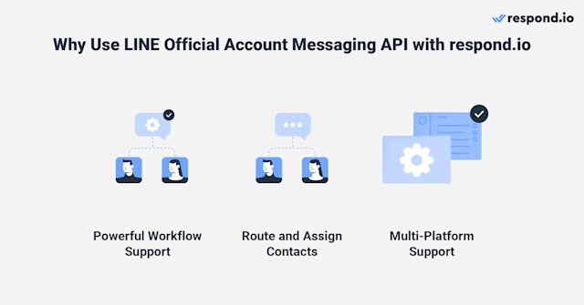 An image showing why you should use LINE API broadcast on respond.io. 