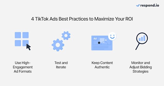 This image shows 4 TikTok ads price best practices to maximize your ROI