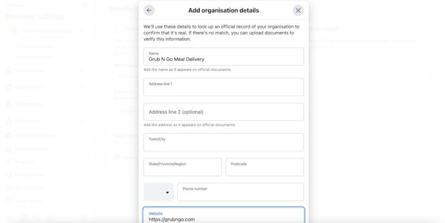 how to verify facebook business manager account: Fill in or confirm the autofilled details of your Facebook business manager or Meta Business Manager