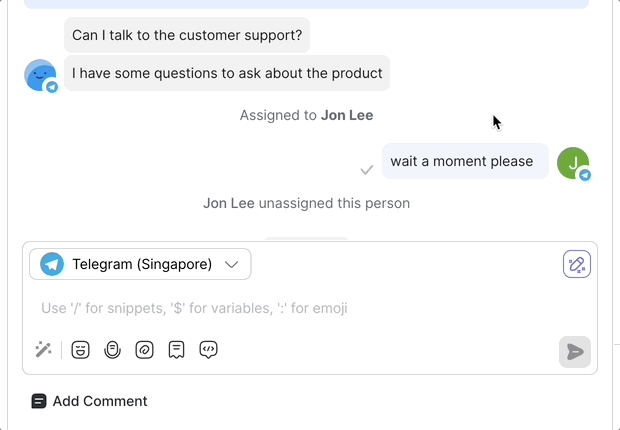 Reply with AI Assist generates a response.