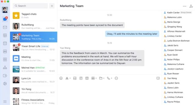 Image showing instant messenger software for business WeCom