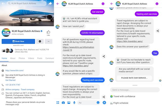 Facebook Messenger Customer Service: This image answers the question "what are some stores that use Facebook messenger for live customer service"
