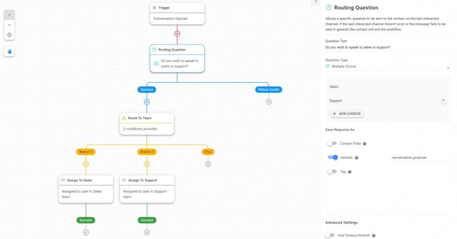 This is a screenshot that shows how to set up chat routing on respond.io