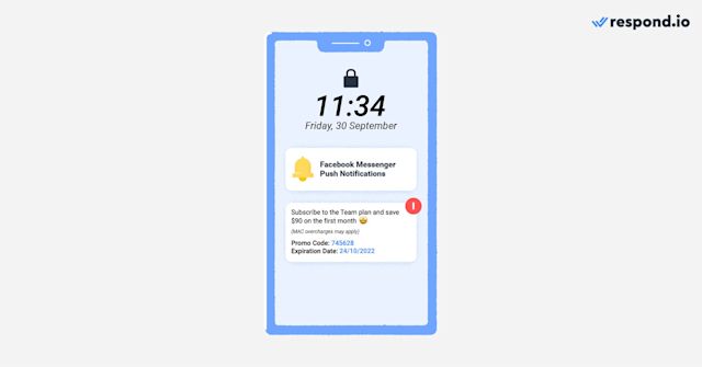 This image shows an example of what is push notifications on Facebook. 