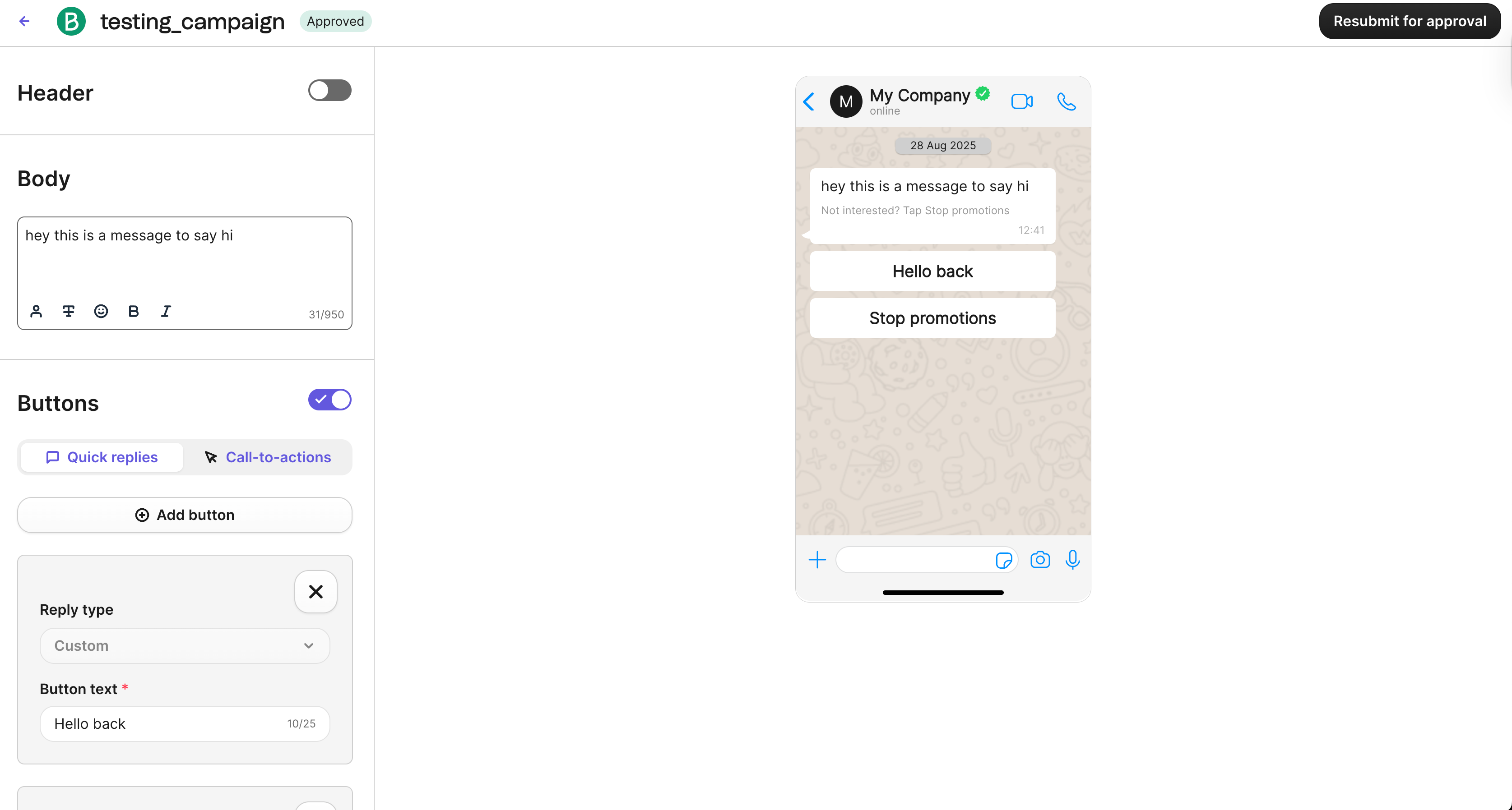 Modulo di trasmissione di Brevo