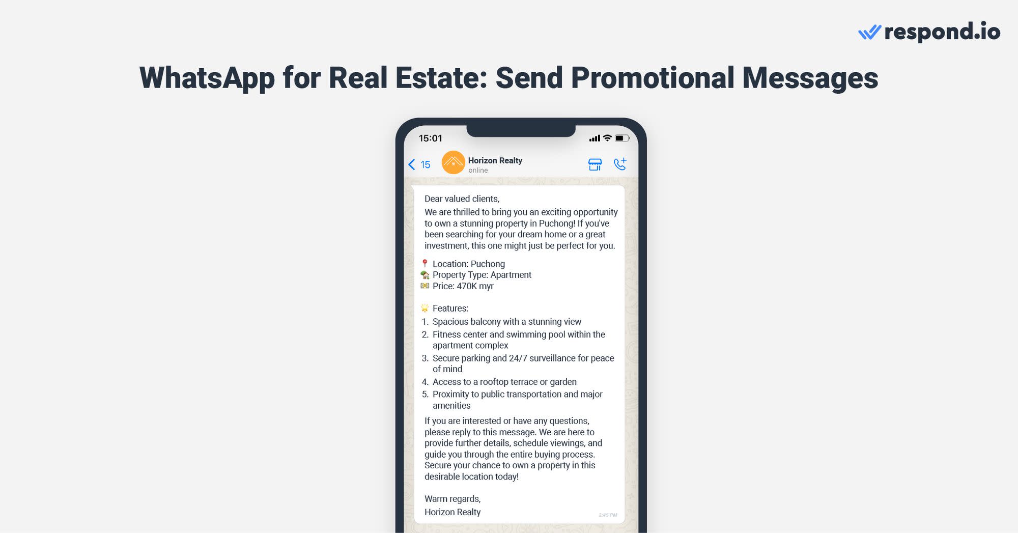 This image shows how to send promotional messages to your audience