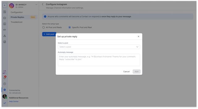 Reply to Instagram comments automatically with Instagram auto private replies
