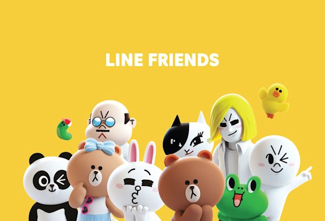 The main cast of LINE Friends