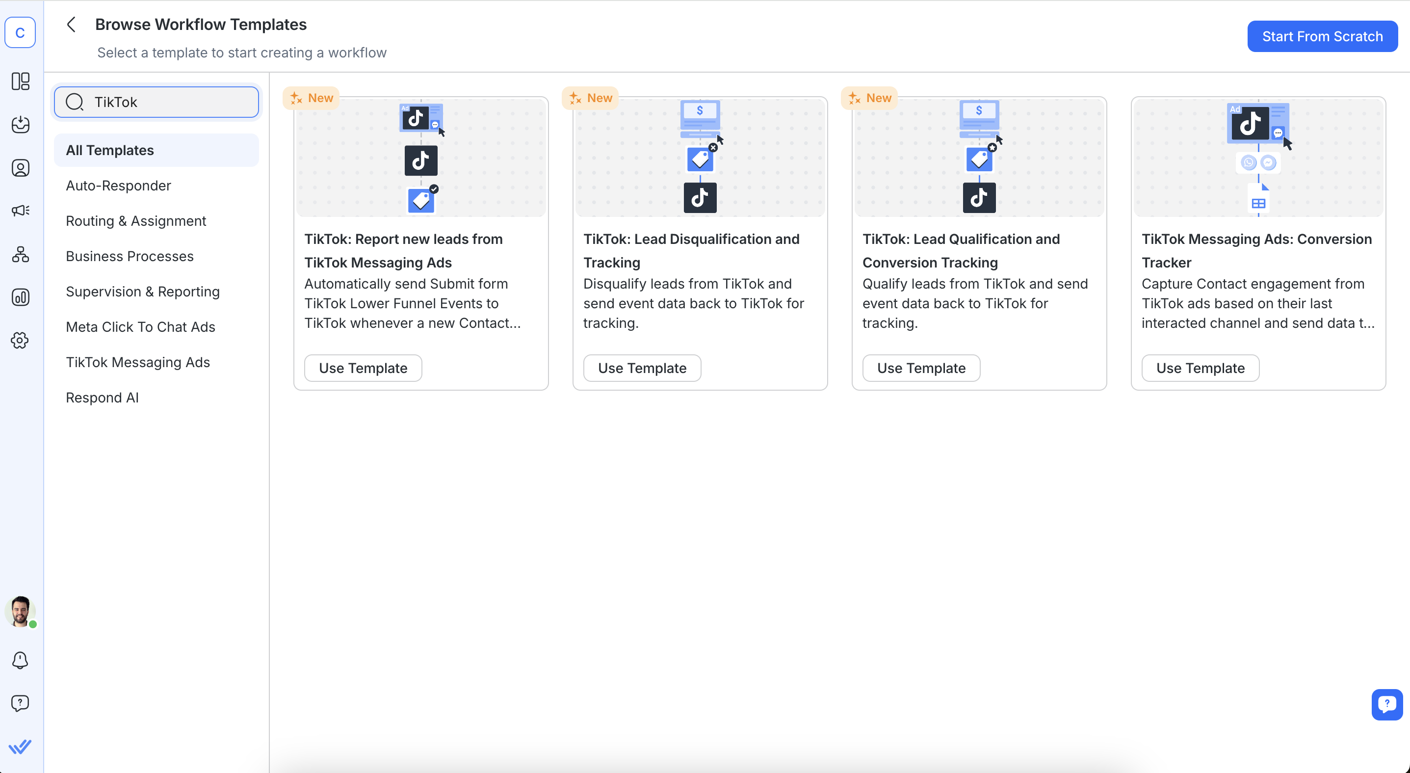 TikTok Automation - Respond.io Workflows