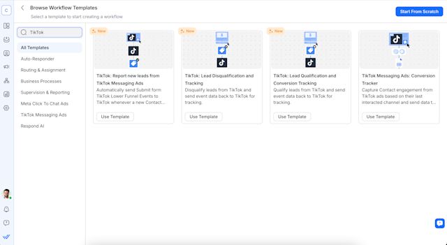 TikTok Automation - Respond.io Workflows
