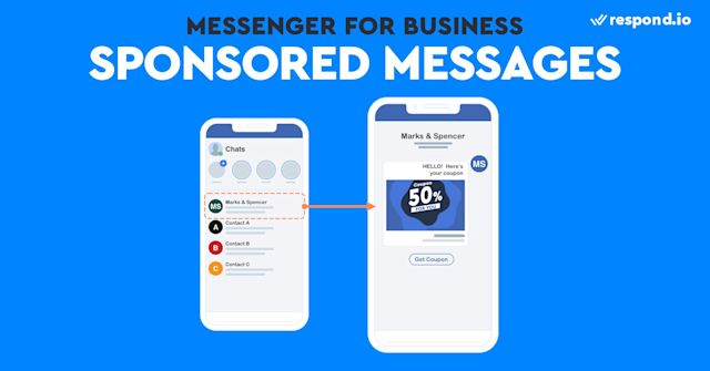 This is an image of the screenshots of Facebook Sponsored Messages. Wondering how do I send a broadcast message on Facebook Messenger? Consider Sponsored Messages. What are Sponsored Messages on Facebook? Sponsored Messages are a type of paid ads that allow businesses to send highly targeted broadcasts. They are sent directly as a message to the customers with an existing Messenger conversation. Facebook sponsored messages cost varies depending on your budget and schedule. Read our blog post to find out how can you do sponsored Facebook Messages. 