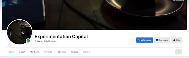 an image showing a whatsapp button on a facebook page
