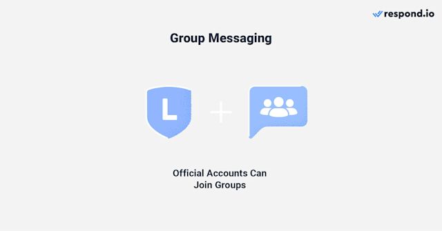an image about group messaging for Line for business