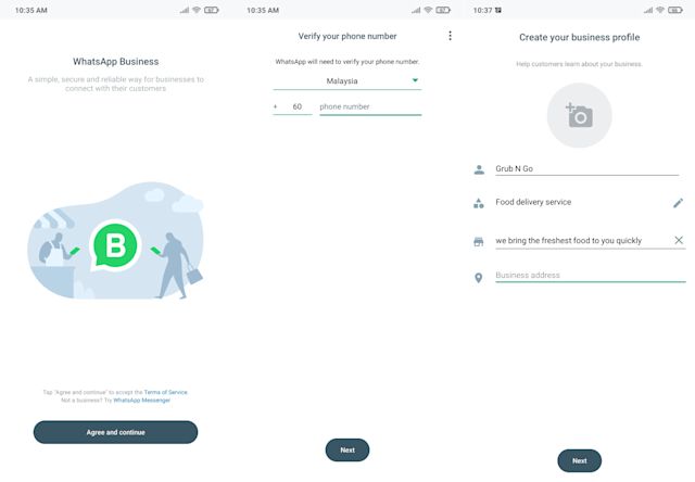 setting up your app whatsapp business