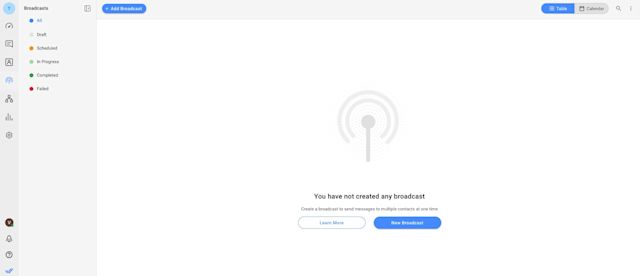 An image of how to Send a LINE Broadcast Message with Line Official Account Messaging API on respond.io. 
