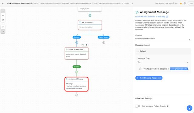 Inform customers that an agent is being assigned to them