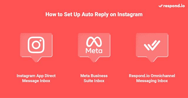You can set up auto reply on instagram auto reply to dm, Meta Business Suites and respond.io