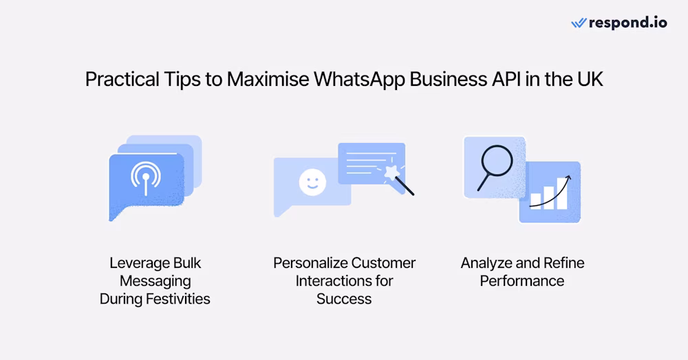 Cette image montre des conseils pour maximiser votre stratégie WhatsApp