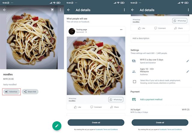 advertise your whatsapp business app catalog