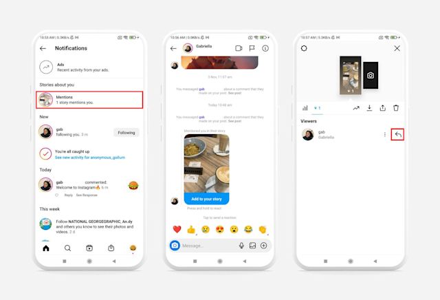 Image of Instagram business messages: Using Instagram Stories to chat with customers. How to use Instagram DM for business: Reply to story mentions and message customers who view your story to engage directly.