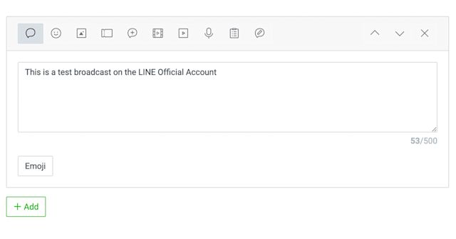 how to create broadcast in LINE.