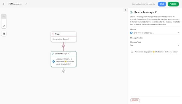 Send a message with Respond.io Workflows