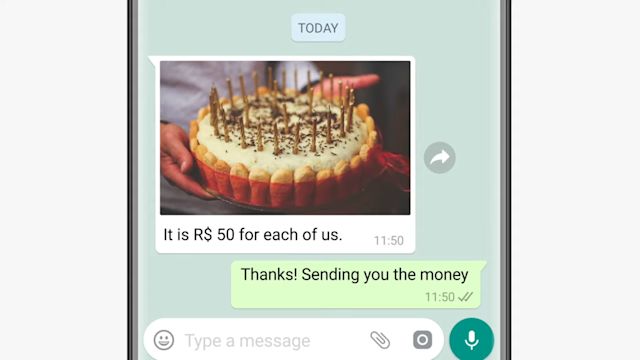 This image shows how to initiate Payment on WhatsApp Pay